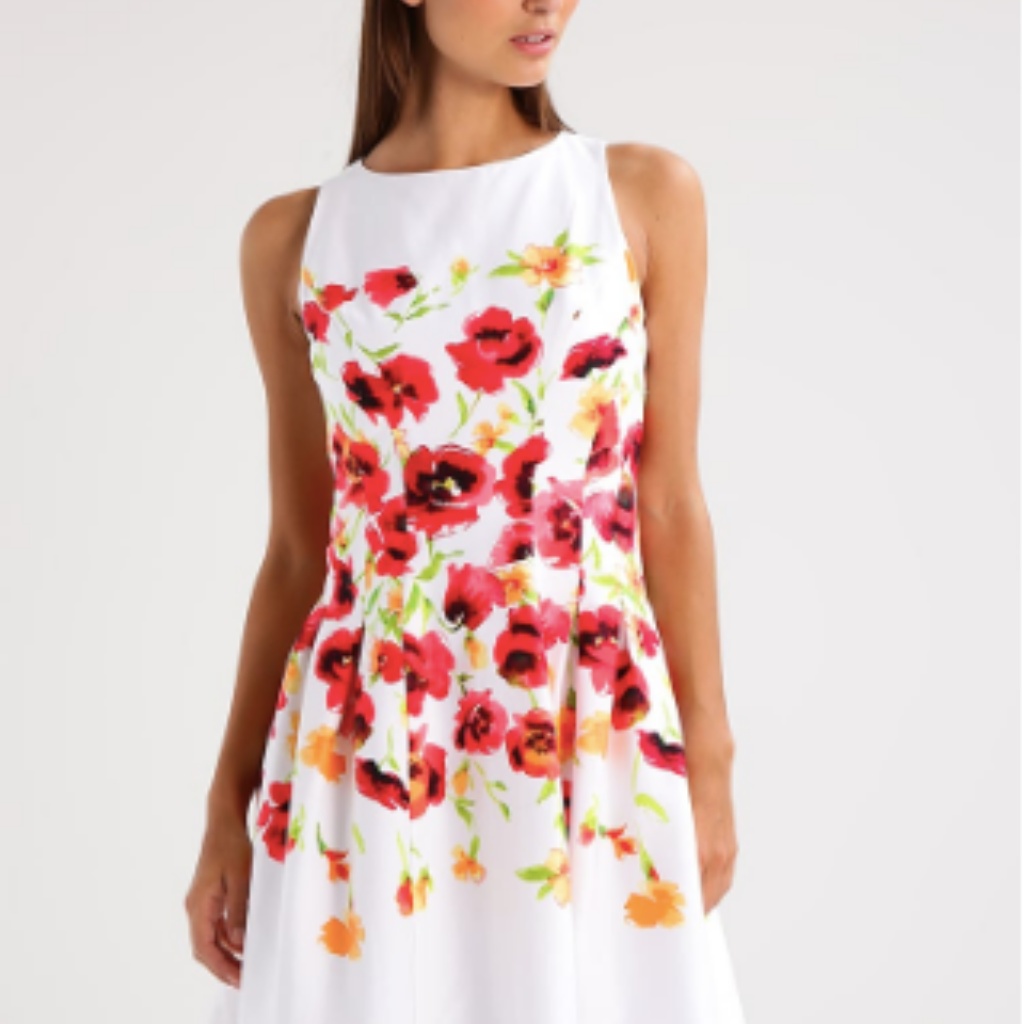 Lauren Ralph Summer Dress - White/Red/Multi Women